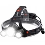 Kép 2/11 - Extra erős SWAT 3 x CREE T6 fejlámpa, 2 féle adapterrel, 5 világítási mód, 2100 Lumen
