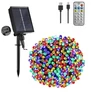 Kép 2/7 - 21 m-es 480 LED-es hybrid tölthető-napelemes fényfüzér, RGB színes, 8 világítási mód, időzíthető, távvezérlős