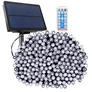 Kép 1/8 - Hybrid tölthető-napelemes 560  LED-es 11,2 m hosszú BOA fényfüzér, hideg fehér, 8 világítási móddal, időzíthető, távvezérlős