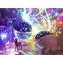 Kép 4/10 - Forgó csillagfényes éjjeli  Unikornis RGB LED lámpa, USB vagy elemről működő, szürke mintás