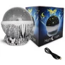 Kép 9/10 - Forgó csillagfényes éjjeli  Unikornis RGB LED lámpa, USB vagy elemről működő, szürke mintás