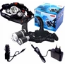 Kép 1/8 - Extra erős SWAT 3 x CREE XML-T6 fejlámpa, 2 féle adapterrel, 2200 mAh, 4 világítási móddal