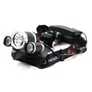 Kép 5/8 - Extra erős SWAT 3 x CREE XML-T6 fejlámpa, 2 féle adapterrel, 2200 mAh, 4 világítási móddal