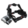 Kép 7/8 - Extra erős SWAT 3 x CREE XML-T6 fejlámpa, 2 féle adapterrel, 2200 mAh, 4 világítási móddal