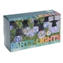 Kép 4/7 - 7,5 m-es 10 gömbös kültéri party fényfüzér, 50 LED-es, hálózati, színes fénnyel, IP44