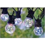 Kép 5/7 - 7,5 m-es 10 gömbös kültéri party fényfüzér, 50 LED-es, hálózati, színes fénnyel, IP44