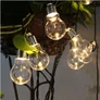 Kép 2/7 - 7,5 m-es 10 gömbös kültéri party fényfüzér, 50 LED-es, hálózati, meleg fehér, IP44