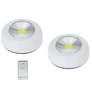Kép 1/6 - 2 db-os elemes öntapadós, 12 COB LED-es nyomógombos lámpa készlet, távirányítóval