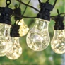 Kép 4/5 - 14,5 m 160 micro LED-es 20 gömb időzíthető lámpafüzér, hosszabbítható teraszvilágítás, időjárásálló, IP44, meleg fehér