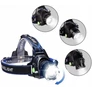 Kép 3/6 - Extra erős SWAT 3 x CREE T6 fejlámpa, XML T6 diódával + 2 db 18650 6800mAh, 4.2V, zoom funkcióval