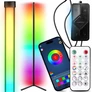Kép 1/11 - RGB LED Modern álló saroklámpa, távirányítóval, applikációval, 140 cm