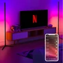 Kép 8/11 - RGB LED Modern álló saroklámpa, távirányítóval, applikációval, 140 cm