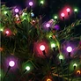 Kép 2/8 - Kültéri napelemes világító fa, LED, 75 cm, 6 db Színes Mini gömb
