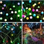 Kép 5/8 - Kültéri napelemes világító fa, LED, 75 cm, 6 db Színes Mini gömb