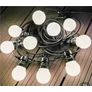 Kép 5/8 - 15 m-es 20 LED-es hosszabbítható fekete gumi vezetékes lámpafüzér, teraszvilágítás, időzíthető, IP44, - meleg fehér