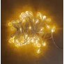 Kép 8/10 - 4,9 m-es dekor gömb kerti LED fényfüzér átlátszó vezetékes, 50 db meleg fehér LED, IP44, hálózati adapterrel