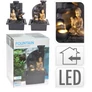 Kép 3/4 - Szökőkút- csobogó Buddha szobor LED lámpa, 22 x 18 x 30 cm, hálózati adapterrel