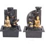 Kép 2/4 - Szökőkút- csobogó Buddha szobor LED lámpa, 22 x 18 x 30 cm, hálózati adapterrel