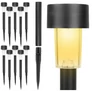 Kép 2/13 - 10 db-os Napelemes kerti LED lámpa, 37 cm, fekete