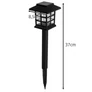 Kép 11/12 - 6 db-os ház alakú Napelemes kerti LED lámpa, 37 cm, fekete, HT