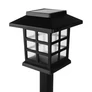 Kép 5/13 - 6 db-os ház alakú Napelemes kerti LED lámpa, 37 cm, fekete