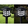 Kép 8/13 - 6 db-os ház alakú Napelemes kerti LED lámpa, 37 cm, fekete