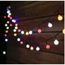 Kép 6/6 - 50 LED-es napelemes dekor gömb, kerti LED fényfüzér, színes, 7 m IP44