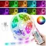 Kép 2/7 - 3 m-es 90 RGB LED-es SMD5050 szalag, hálózati adapterrel, távirányítóval, színes, IP44