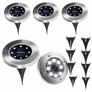 Kép 2/12 - 4 db-os 32 LED-es Disk Lights napelemes leszúrható kültéri lámpa, RG