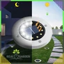 Kép 7/12 - 4 db-os 32 LED-es Disk Lights napelemes leszúrható kültéri lámpa, RG