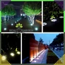 Kép 8/12 - 4 db-os 32 LED-es Disk Lights napelemes leszúrható kültéri lámpa, RG