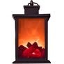 Kép 7/10 - Dekoratív látványkandalló LED lámpás, elemes, tüzet utánzó fényekkel, 22 x 14 cm 