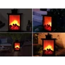 Kép 8/10 - Dekoratív látványkandalló LED lámpás, elemes, tüzet utánzó fényekkel, 22 x 14 cm 
