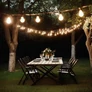 Kép 5/8 - 20 m-es 20 LED izzó E27 fényfüzér, hybrid tölthető-napelemes, meleg fehér, 8 féle fényjátékkal, időzíthető, távvezérlős, IP44