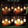 Kép 6/8 - 20 m-es 20 LED izzó E27 fényfüzér, hybrid tölthető-napelemes, meleg fehér, 8 féle fényjátékkal, időzíthető, távvezérlős, IP44