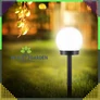 Kép 11/11 - 3 db-os Napelemes leszúrható 10 cm gömb kerti LED lámpa, 35 cm magas, RG