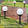 Kép 9/11 - 3 db-os Napelemes leszúrható 10 cm gömb kerti LED lámpa, 35 cm magas, RG