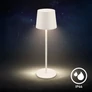 Kép 2/11 - Elemes asztali LED lámpa, fényerőszabályzó, 26 cm magas, fehér