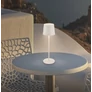 Kép 7/11 - Elemes asztali LED lámpa, fényerőszabályzó, 26 cm magas, fehér