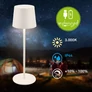 Kép 8/11 - Elemes asztali LED lámpa, fényerőszabályzó, 26 cm magas, fehér