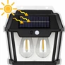 Kép 3/10 - Nagy fényerejű Dupla LED-es Napelemes kerti Fali lámpa, mozgásérzékelős, 600 LM, 1800 mAh