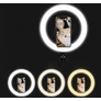 Kép 4/9 - TikTok Állítható okostelefon állvány + selfie gyűrűs LED, fehér, 100 cm 