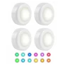 Kép 3/6 - FXlight 4 db-os elemes öntapadós, 12 COB RGB színes LED-es lámpa készlet, távirányítóval