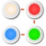 Kép 2/6 - FXlight 4 db-os elemes öntapadós, 12 COB RGB színes LED-es lámpa készlet, távirányítóval