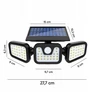 Kép 4/7 - Extra erős 110 LED-es napelemes reflektor, mozgásérzékelővel, IP65, 2400 mAh