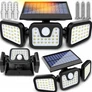 Kép 1/7 - Extra erős 110 LED-es napelemes reflektor, mozgásérzékelővel, 