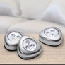 Kép 1/9 - Grundig 3 db-os elemes nyomásérzékelős öntapadós, 9 COB LED-es lámpa készlet