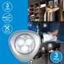 Kép 8/9 - Grundig 3 db-os elemes nyomásérzékelős öntapadós, 9 COB LED-es lámpa készlet