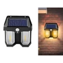 Kép 1/6 - Nagy fényerejű Dupla LED-es Napelemes kerti Fali lámpa, mozgásérzékelős, 1200 LM, 1200 mAh