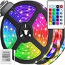 Kép 1/9 - 5m RGB LED szalag, hálózati adapterrel, távirányítóval, színes